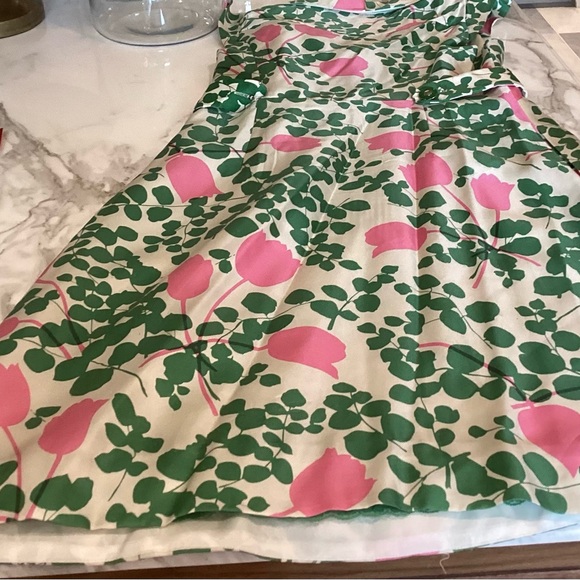 Pink and green floral dress from Anthropologie. - Picture 6 of 6
